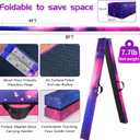 FC FUNCHEER 8FT Folding Balance Beam -Gymnastics Floor Beam -Gymnastics Equipment for Kids,Wood core- Anti-Slip Bottom and Carrying Bag for Home