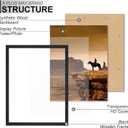 A PLUS MAX 19x25 Picture Frame, Black Engineered Wood Frame for 19 x 25 Inch Picture Poster Photo, Light Weight 19 by 25 Frame with Wood-grain for Wall - 1 Pack/Black/19 x25