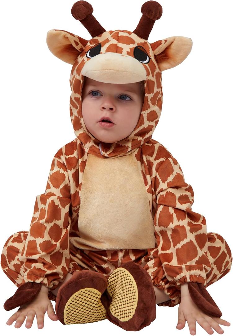 Spooktacular Creations Halloween Giraffe Costume Toddler, Baby Giraffe Costume for Kids Halloween Dress Up Animal Party (12-18 Months)