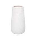 D'vine Dev 8 Inch Textured White Elegant Oval Ceramic Vase for Flowers, Home Dcor Vase with Design Box, VS-LD-A-1