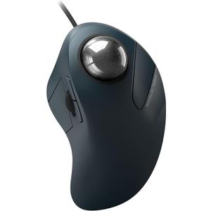 Wired Trackball Mouse for Large Hands, Ergonomic Design Reduces Wrist & Muscle Strain, Precision Tracking with Easy Index Finger Control, Compatible with PC, Laptop, Windows, Mac, Black