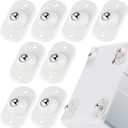 Honoson 8 Pcs Self Adhesive Caster Wheels Appliance Rollers Appliance Sliders for Kitchen 360 Swivel Universal Wheel Mini Small Kitchen (White with 1 Steel Ball Style)
