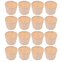 Zerodeko Woven Flower Basket 3.54X3.54X2.95 Inch Mini Bamboo Storage Organizer for Crafts Home Decor and Party Favor Holder
