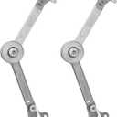 QWORK Premium Lid Stay Hinge with 40lbs Capacity - Easy Installation, 2 Pack Adjustable Range of 75, 90, 110 - Ideal for Right or Left Hand Mounting