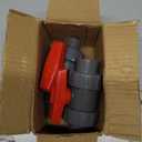 2Pack 3/4" PVC True Union Ball Valve Socket with Full Port (Slip x Slip) 3/4" PVC Double Union Full Flow Ball Valve Water Pipe Shut-off Valve for Water System,Reversible PTFE Seats