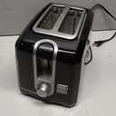 BLACK+DECKER 2-Slice Toaster, Extra Wide Slots for Bagels & Thick Bread, 6 Browning Settings, Removable Crumb Tray, Cancel Button, 850W, Black