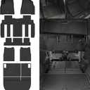 Custom Fit Floor Mats for Chevy Traverse 2009-2017/Buick Enclave 2008-2017 7 Seats/Captain Seat, All Weather TPE Floor Liner & Trunk Mat & 2nd/3rd Row Backrest Mat, Full Set Interior Accessories