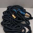 Garden Water Hose Hose 3 Times Telescopic Magic Water Hose Car Wash Watering Water Hose Water Gun Nozzle (50Ft, Black Blue)