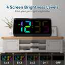 Netzu Loud Alarm Clock for Heavy Sleepers, Plug-in RGB Vibrating Alarm Clocks with Bed Shaker, 5 Dimmers, 2 Alarms and Snooze for Bedrooms Hearing Impaired Deaf Adults (Black)