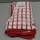 Urban Villa Kitchen Towels 100% Cotton Dish Towels for Kitchen (Set of 6) 20x30 Dish Cloths Highly Absorbent Kitchen Linen Set with Hanging Loop Perfect for Drying Dishes Cleaning Red White