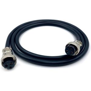 16.4ft GX16 3 Pin Cable Double Female Head Aviation Cordset, GX16 3 Pin Panel Mount Circular Metal Aviation Connector Adapter Female to Female Cable (5Meter)