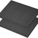 Polyurethane Foam Padding, 2 PCS 16 x 12 x 1 Inch Black Soft Cuttable Packing Foam Inserts for Cases, Furniture, Automotive and Packaging