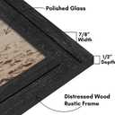 Americanflat 18x24 Poster Frame with Polished Plexiglass - Hampton Collection - Distressed Wood Picture Frames for Vertical or Horizontal Wall Display - Charcoal Black