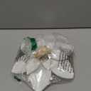 Metal Flower Wall Art Decor, 10 Rustic Modern Floral Sculpture, Distressed Iron Wall Hanging Home Decoration Accent Artworks for Indoor Kitchen Bedroom Living Room Office Outdoor Garden Patio (34C-White)