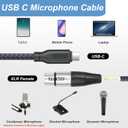 Upgrade XLR Female to USB C Cable, USB tyep-C to Female XLR Recording Cable Cord Connector Adapter Compatible with Microphone Smartphone or MacBook 1M