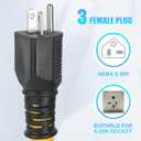 1.5FT NEMA 6-20P to 14-50R EV Charger Power Cord Adapter, ZDHQLHJ 20 Amp 3 Prong 6-20 Male Plug to 50 Amp 4 Prong 14-50 Female Receptacle, 20 Amp to 50 Amp for EV Level 2 Charging