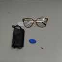 Gaoye Blue Light Blocking Glasses - Trending Round TR90 Frames, Metal Arms, UV400 Protection - Matching Soft Case (1-tea Leopard/Transparent Lens)
