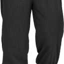 Spooktacular Creations Mens Ankle Banded Pirate Renaissance Pants Costume, Medieval Viking Pants With Pocket for Halloween
 (Black, L)