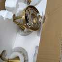 Gold Bathroom Vanity Light 3-Lights Bathroom Light Fixtures Over Mirror with Clear Glass Shade 22.4 inch Wall Sconce Lighting Bath(Exclude E26 Bulb), 3 Light with Clear Globe