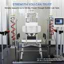 BRITULIF Adjustable Shower Chair with Arms & Back, Stable Heavy Duty 550lbs Safety Bathtub Seat with Non-Slip Feet, Rust-Resistant Aluminum Frame & Tool-Free Assembly for Elderly & Disabled