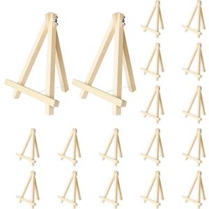 Kinlink 9 Inch Tall Wood Easels for Display Set of 18, Display Easel Tabletop, Painting Easel Stand for Artist Students