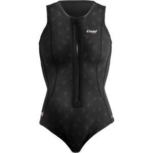 Cressi 2 mm Short Neoprene Wetsuit for Swimming, Snorkeling, Paddleboarding - Ergonomic Cuts, Front-Zip - Termico: Designed in Italy (Black)(L (C: 36"-38", W: 27"-29", H: 5'9"-5'11"))
