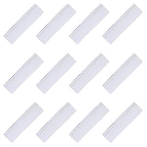 Kenz Laurenz Soft and Stretchy Elastic Cotton Headbands, Pack of 12, White
