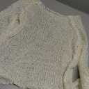 SOLY HUX Women's Hollow Out Sequin Sparkly Sweater Sheer Long Sleeve Shiny Pullover Coverup Tops Party Outfits (Plain Apricot)