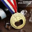 Cabilock 6PCS NO. 1 Bottle Opener Gold Medal Beer Opener Creative Jar Opener Beer Lid Remover Wine Beer Accessories