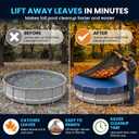 24' Round Heavy Duty Pool Leaf Net Cover, Durable Reinforced Mesh Pool Cover for Leaves & Debris, Tear-Resistant Above Ground Pool Net with Secure Fit, Easy Install Leaf Protection