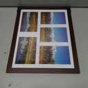 11x14 Picture Frame - 11 x 14 Photo Frame Made of Solid Oak Wood and Real Glass,Display Picture 5 Opening 4x6 with Mat or 11x14 Without Mat for Wall & Tabletop(Color Walnut)