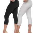 LMB High Waisted Leggings for Women - High Classic Waistband - Extra Soft Fabric, Perfect for Lounging, Yoga (1X-3X, Two Pack (Black-white))