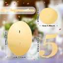 Blulu Table Numbers Wedding Acrylic Table Numbers for Wedding Reception Stands with Holder Base Elegant Mirror for Party Event Catering(Gold)