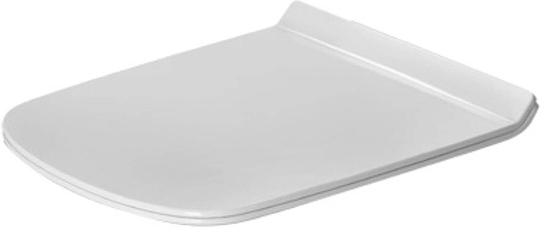 Duravit DuraStyle Toilet Seat 14 1/8" x 17 ", with Slow Close, Removable Seat, Stainless Steel Hinges, White High Gloss - 0063790000