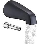 Replacement for Delta All Metal Bathtub Spout with Diverter, Tub Spout (Universal Fits 3/4" Thread Pipe),Compatible with Delta's RP33794 Tub Spout Adapter(Matte Black, Simple)