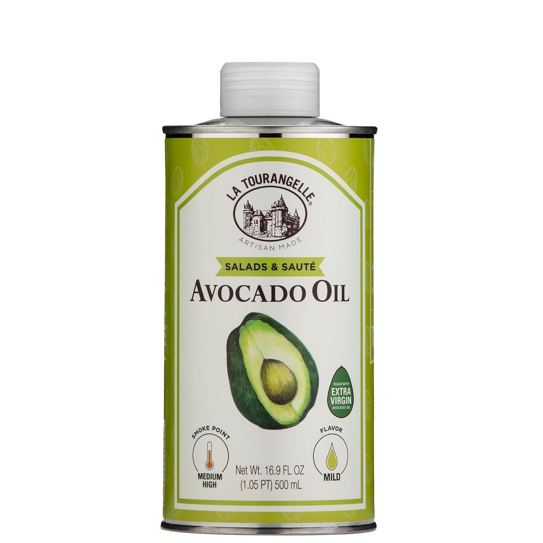 La Tourangelle Avocado Oil 16.9 Fl Oz, All-Natural, Artisanal, Great for Salads, Fruit, Fish or Vegetables, Buttery Flavor (EXP 12/05/27)
