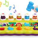 FS Toddler Pop Up Toy with Music and Light, Cause and Effect Toys for 6 9 12 18 Month Old Baby Toys, Early Learning Educational Toys for 1 2 Year Old Boy and Girls Gifts
