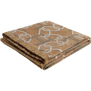 Modern Letter H Throw Blanket for Couch, Luxury Chain Pattern Jacquard Weighted Blanket with Fringe, Chenille Soft Cozy Blanket for Sofa Bed Living Room Chic Home Decor(52x 72, Light Brown)