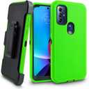 for Motorola Moto G Play (2023) Case/Moto G Power (2022), with Belt Clip Holster Heavy Duty Full Body Protection Built in Screen Protector Kickstand Phone case (Green)