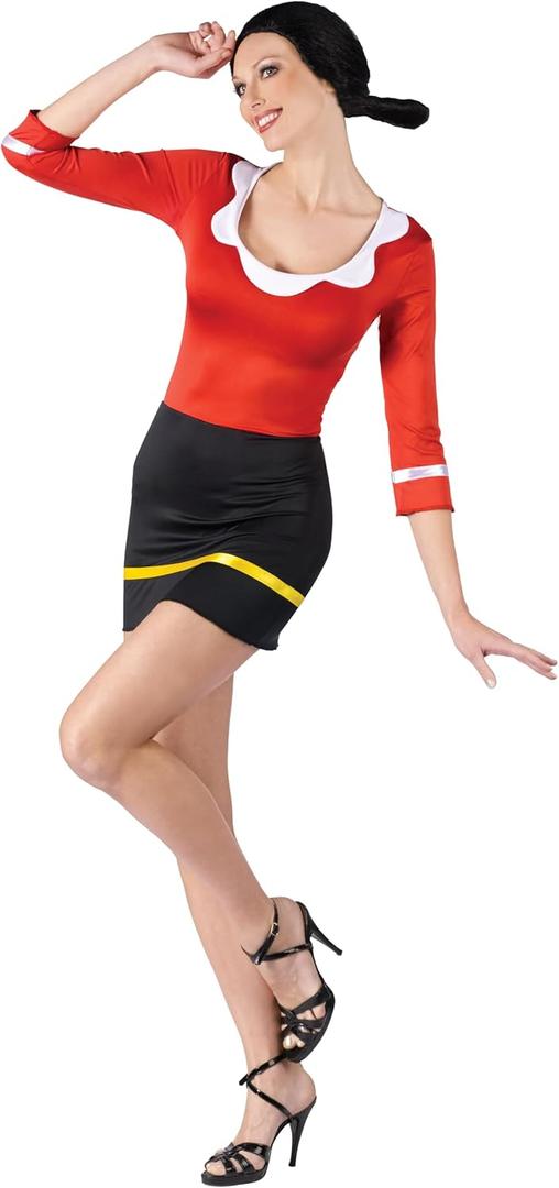 Fun World Sexy Olive Oyl Costume (Red, M)