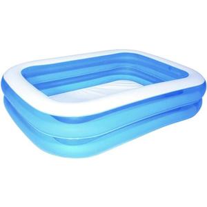Bestway H2OGO! Blue Rectangular Inflatable Family Pool; 6 ft. 7 in. x 59 in. x 20 in.; Outdoor Recreational Activities