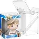 100 Pack Clear Protectors Case Compatible with Funko, 4" Pop Figures Case Protectors, 0.38mm Crystal Clear Display Cases for Collectibles with Locking Tab