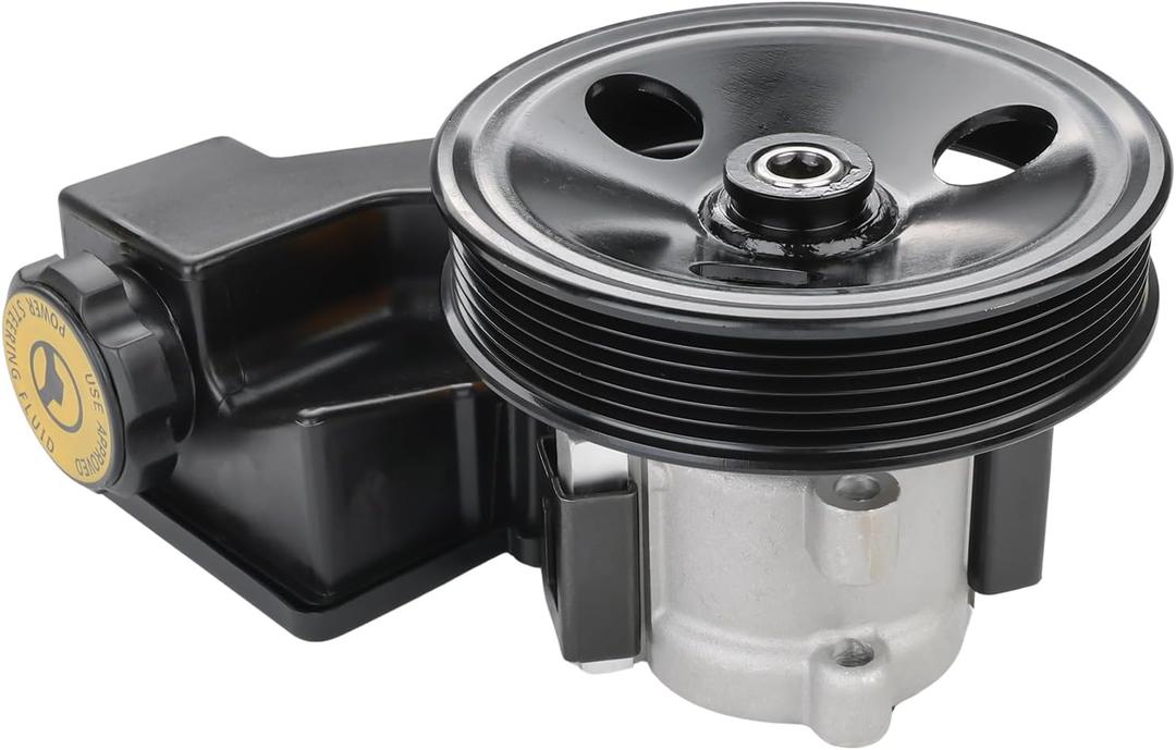 Power Steering Pump with Pulley & Reservoir Compatible with Jeep Grand Cherokee 4.0L L6 1999 2000 2001 2002 2003 2004, Replacement for 20-61607, 5080551AA