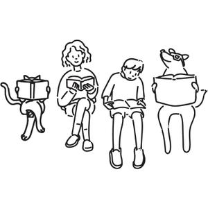 Family Beautiful Home Wall Decal Decoration Book Lovers Cute Happy Family Reading Silhouette Lasts Years and Easily Removable - Size: 40 in(W) x 24 in(H)