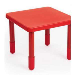 Angeles AB700PR22 28 x 28 in. Square Value Kids Table with 22 in. Legs, Candy Apple Red