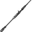 E Series - Camo Legend 2-Piece 7-Feet Casting Rod 24 Ton Carbon Fiber Baitcasting with 2 Tips - Medium and Medium Heavy Portable Bass Fishing Rod Baitcaster