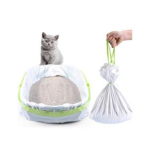 Litter Box Liners, 34 Count Jumbo Cat Litter Pan liners, Drawstring Litter Liner Bags For Litter Box, Easy Clean Up Thick Large Kitty Litter Liner XL, Eco Friendly Pet Cat Supplies(36" x 19")