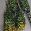 Amyhomie 20 Packages Of Artificial Flowers For Outdoors, Resistant To Ultraviolet Rays, Synthetic Flowers That Do Not Fade, Plastic Plants (Intense Yellow)