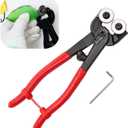 Heavy Duty Wheeled Glass Mosaic Nipper & Hd Ceramic Tile Nipper, Tile Cutter Pliers Soft-grip Handle - Shapping Plier, Nipper Cutting Tools, Stone, Metal, 8 Inch