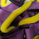 rabbitgoo Cat Harness and Leash for Walking, Escape Proof Soft Adjustable Vest Harnesses for Cats, Easy Control Breathable Reflective Strips Jacket, Purple&Yellow,XS
